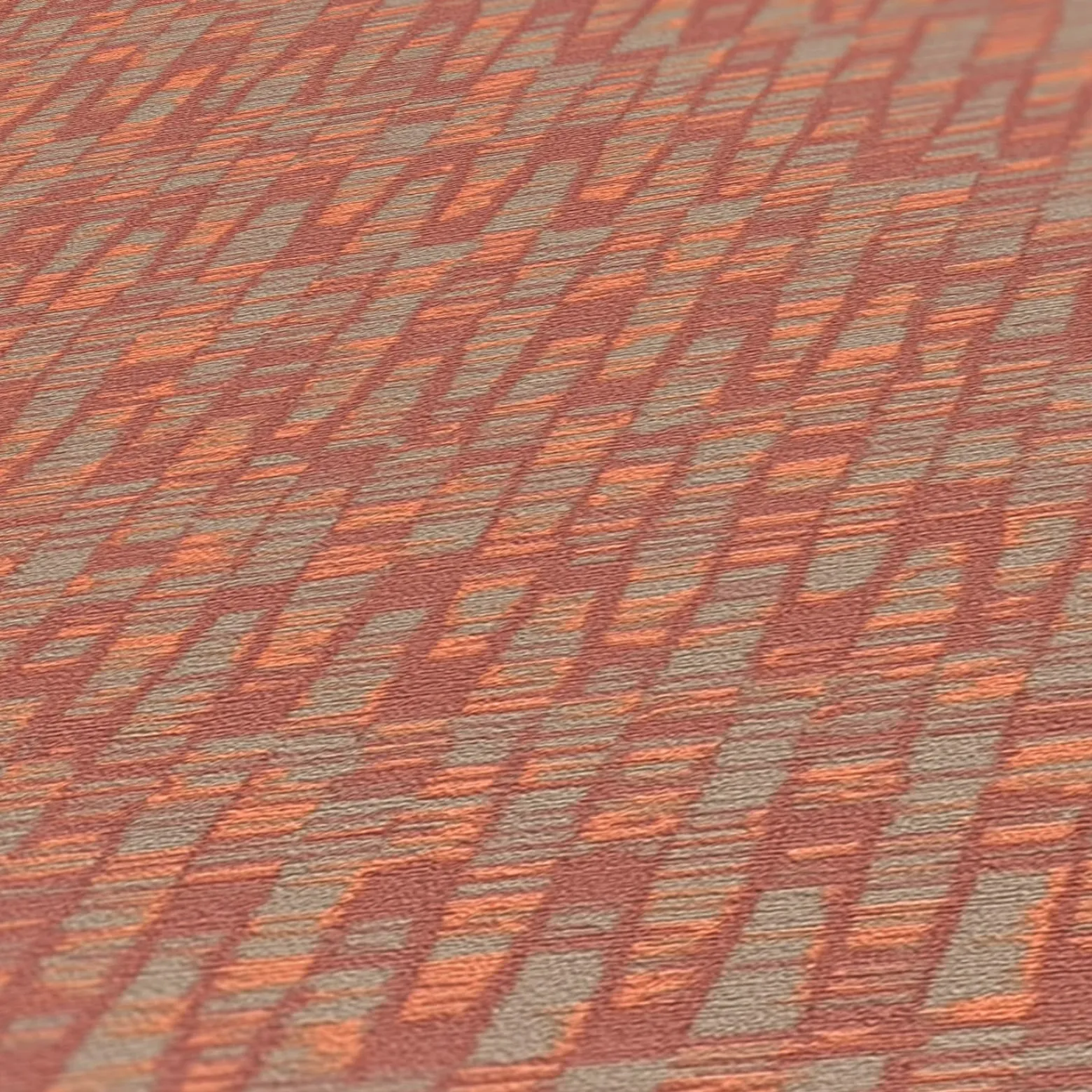 Vliestapete Abstrakt Streifen Rot Orange Grün 39092-2