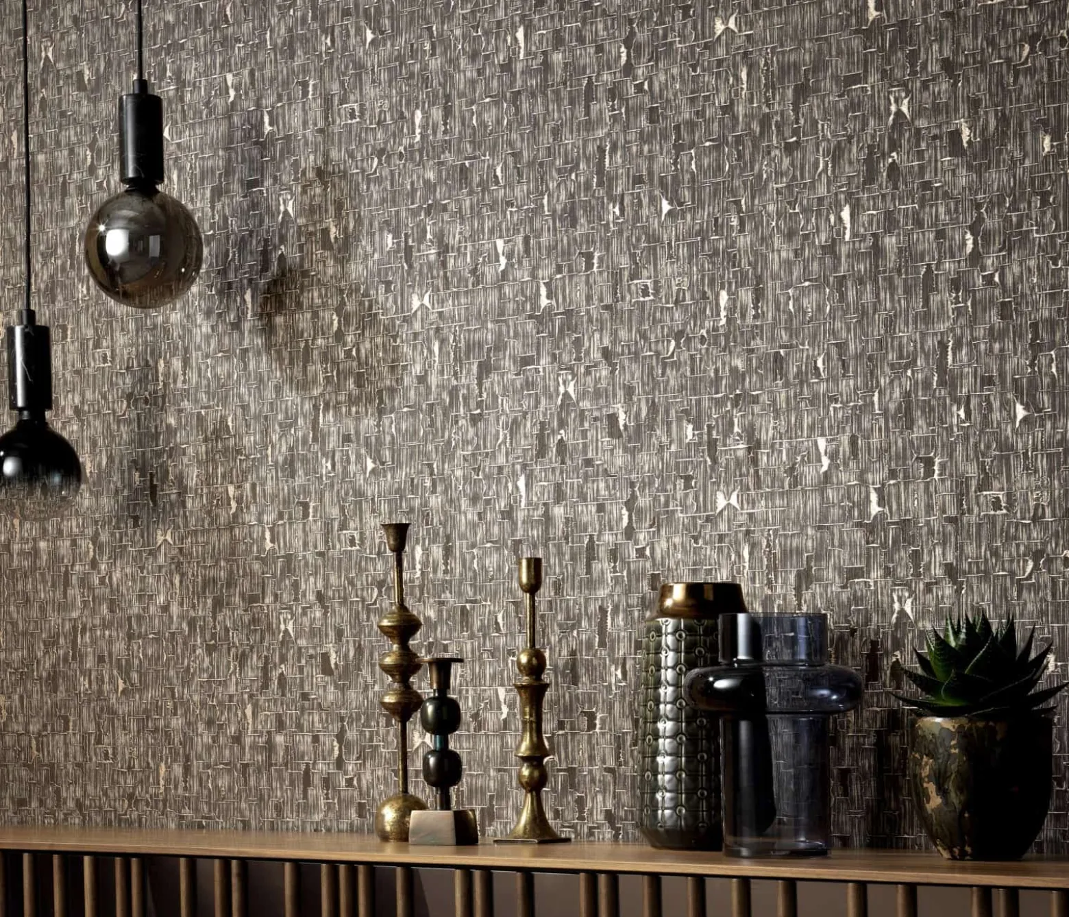 Vliestapete Anthrazit Metallic Struktur 10260-10 Erismann