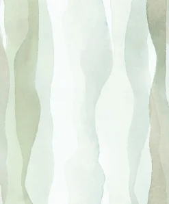 Vliestapete Aquarelloptik Modern Grün Creme 81634