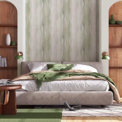 Vliestapete Aquarelloptik Modern Grün Creme 81634