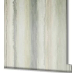 Vliestapete Aquarell Streifen Beige Grün Grau 34428
