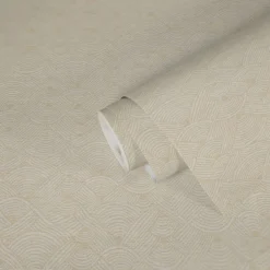 Vliestapete Art Deco Beige Weiß Nara 38742-4 AS Creation