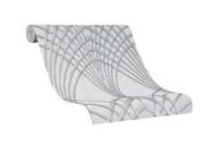 Vliestapete Art Deco Design hellgrau silber 32253