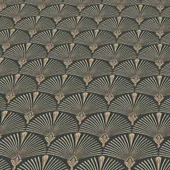 Vliestapete Art Deco Motiv Schwarz Gold Metallic 10346-15
