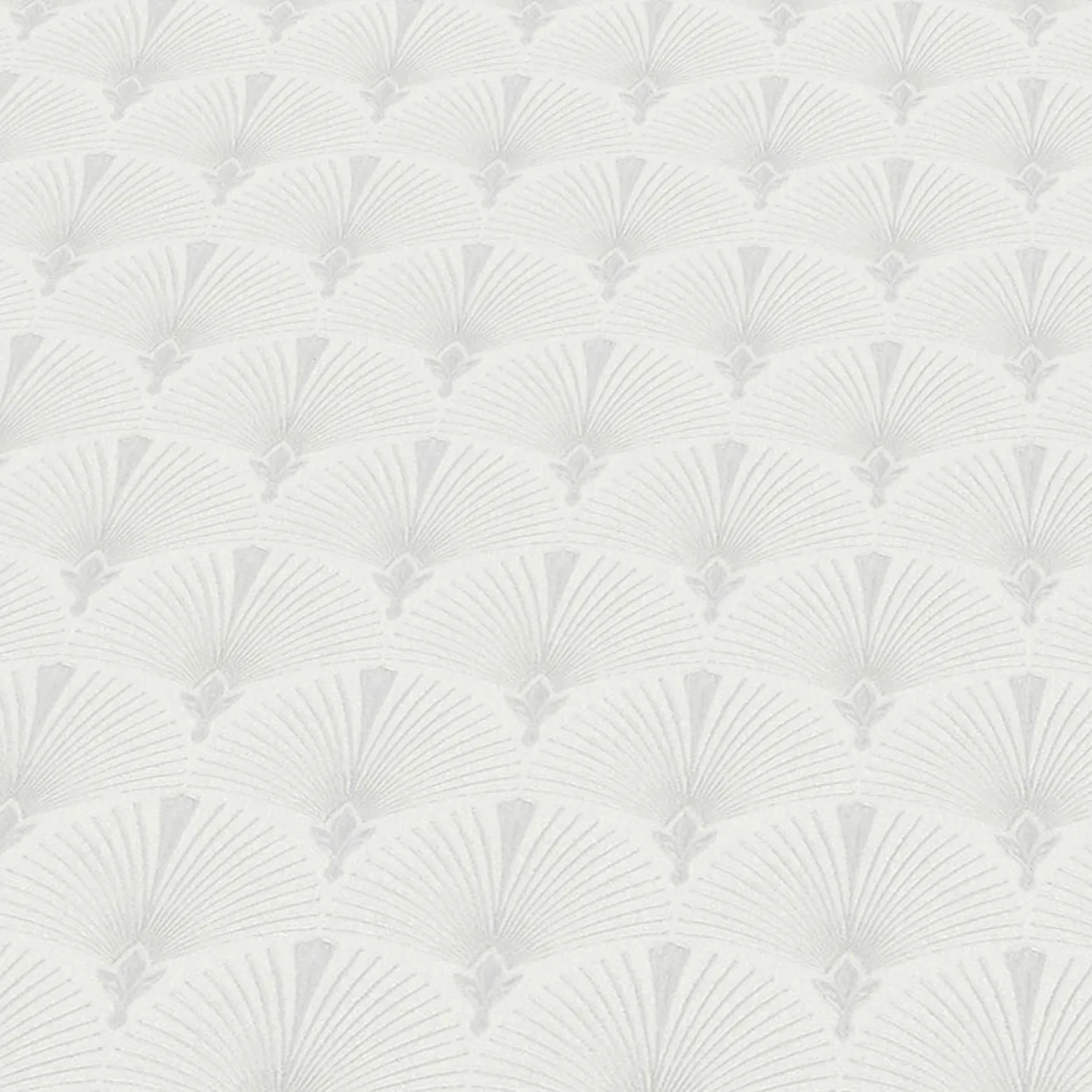 Vliestapete Art Deco Motiv Weiß Silber Metallic 10346-31