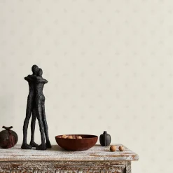 Vliestapete Art Deco Muster Beige Creme Glitzer 10346-14