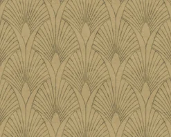 Vliestapete Art Deco sandbeige grau Metallic 37427-2