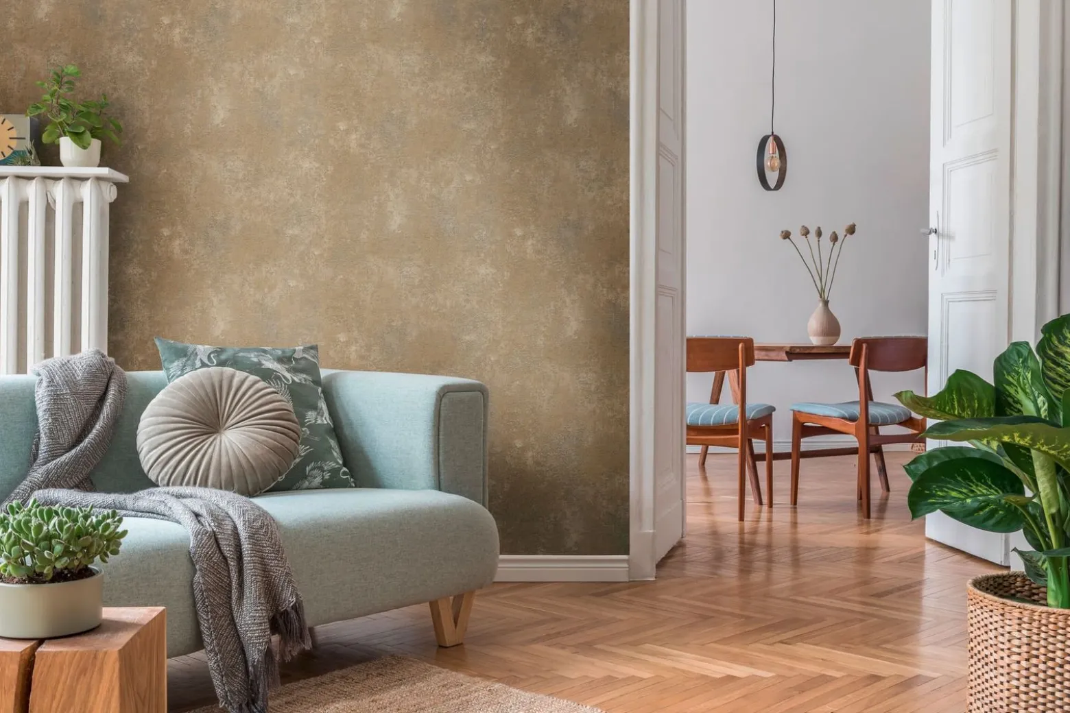 Vliestapete A.S. Creation 38833-2 Beige Gold Uni Struktur