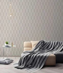 Vliestapete AS Creation Beige Silber Geometrisch 385922