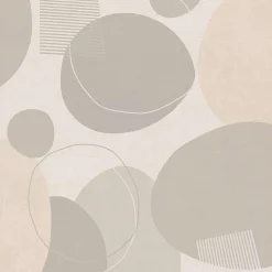 Vliestapete AS Creation Grau Beige Kreise 385954