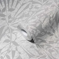Vliestapete A.S. Creation 38831-2 Grau Silber Blätter