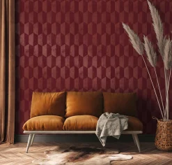 Vliestapete AS Creation Rot Gold Geometrisch 385925