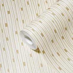 Vliestapete A.S. Creation 38822-3 Weiß Gold Linien Muster