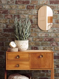 Vliestapete Backstein 3D Granulat braun rot Brique 58409