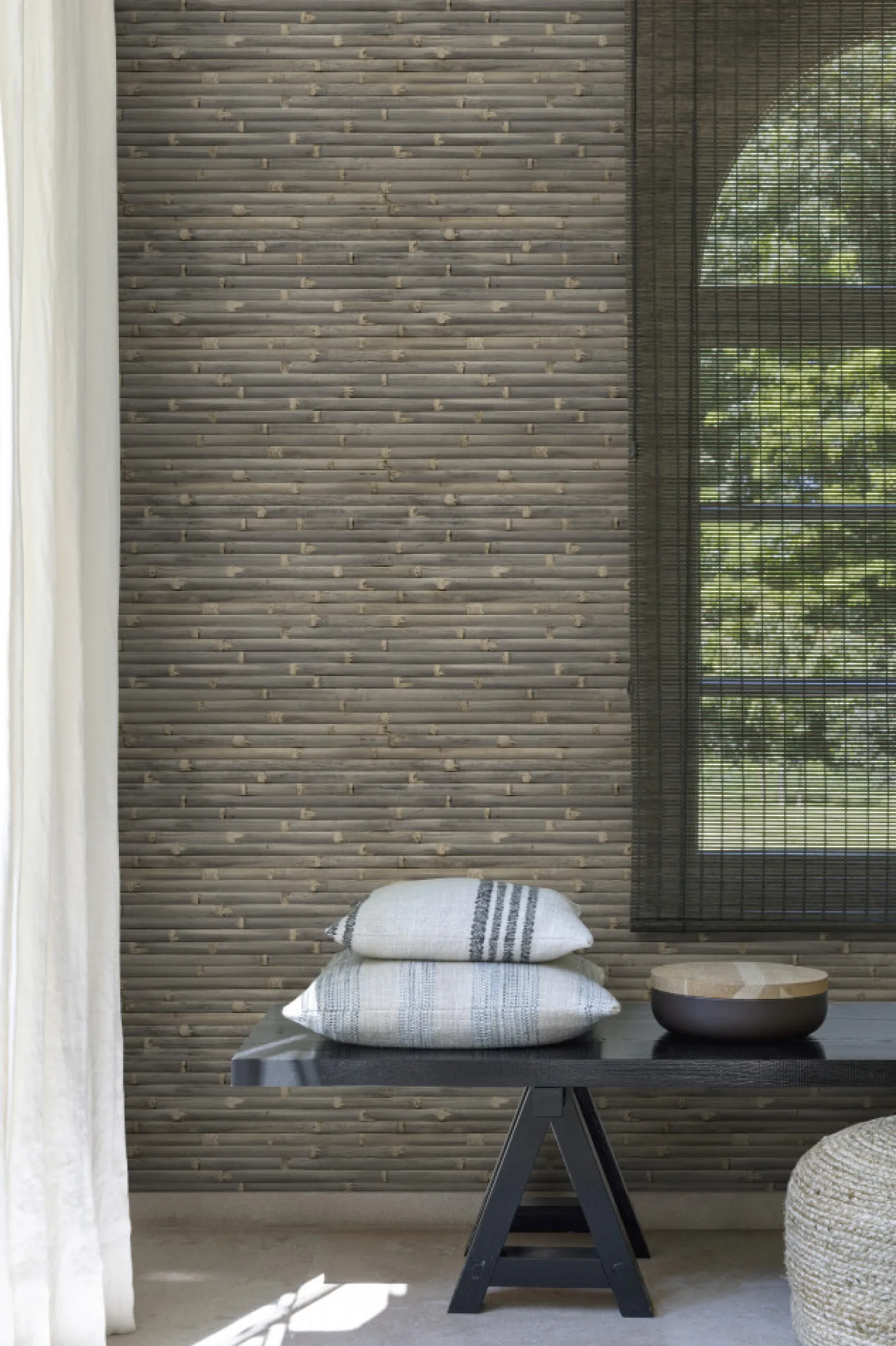 Vliestapete Bambus Beige Grau WL1103