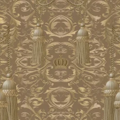 Vliestapete Barock braungold Glanz Marburg 52549