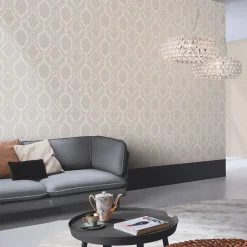 Vliestapete BarockCreme Beige Metallic 10288-02