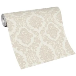 Vliestapete BarockCreme Beige Metallic 10288-02