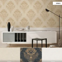 Vliestapete Barock Design beige gold Metallic 37901-3