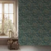 Vliestapete Barock-Design petrol gold 38707-3