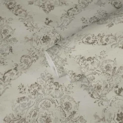 Vliestapete Barock-Design weiß grau silber 38707-2
