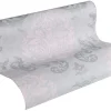 Vliestapete Barock Glitzer AS Creation grau rosa 95372-6