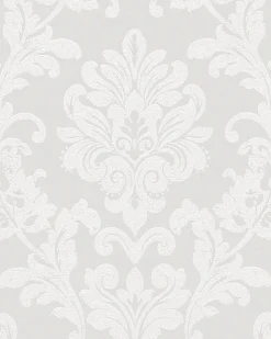 Vliestapete Barock Glitzer Glanz creme weiß Ella 6762-10