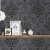Vliestapete Barock Glitzer schwarz 95372-3 AS Creation