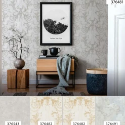 Vliestapete Barock grau silber 37648-1