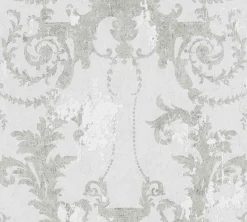 Vliestapete Barock grau silber 37648-1