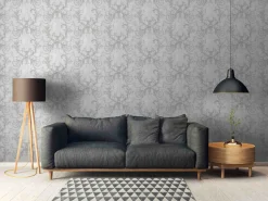 Vliestapete Barock grau silber 37648-1