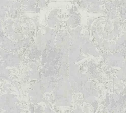 Vliestapete Barock grau weiß 37653-1