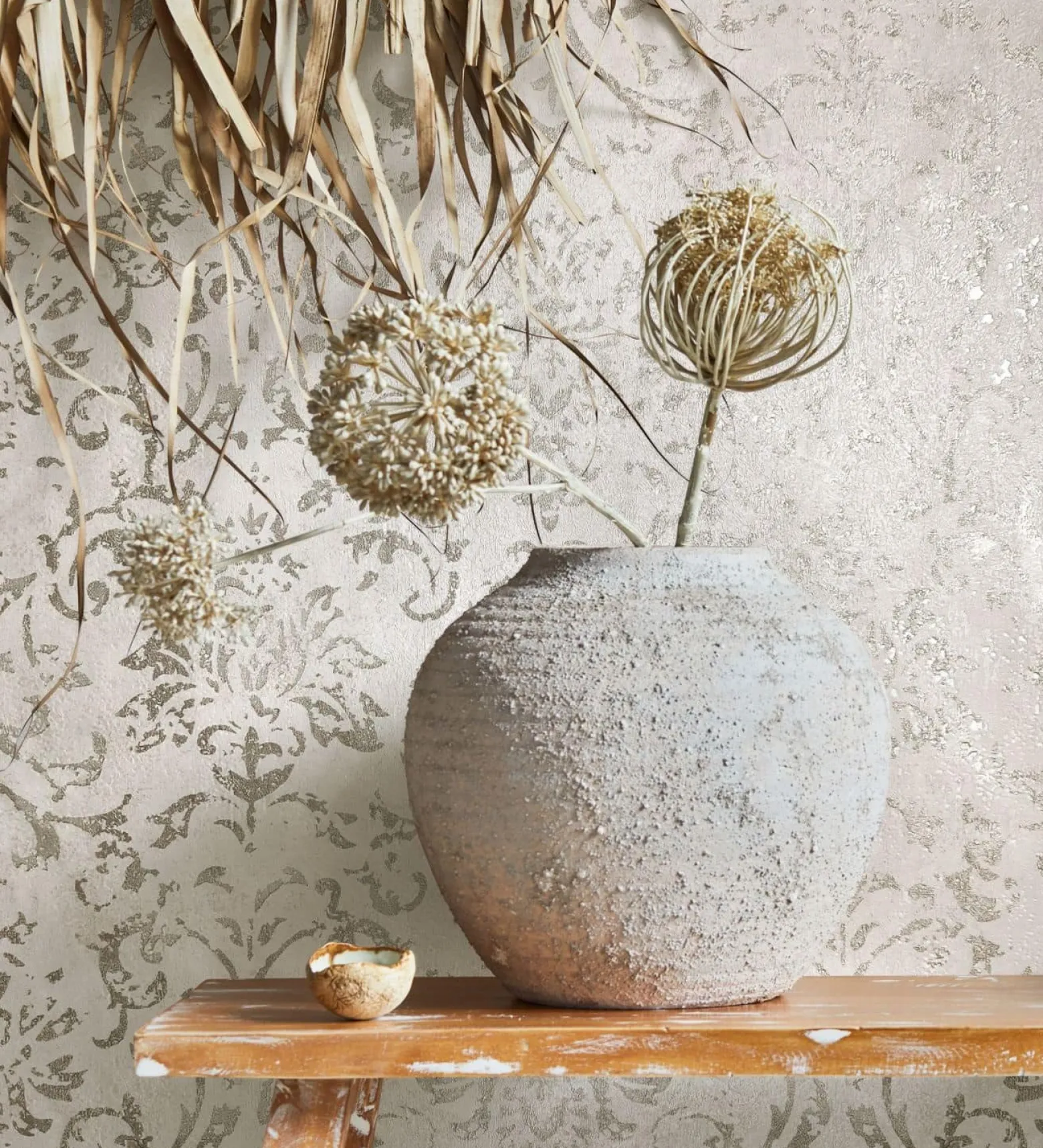 Vliestapete 34291 Barock Muster Grau Gold Marburg