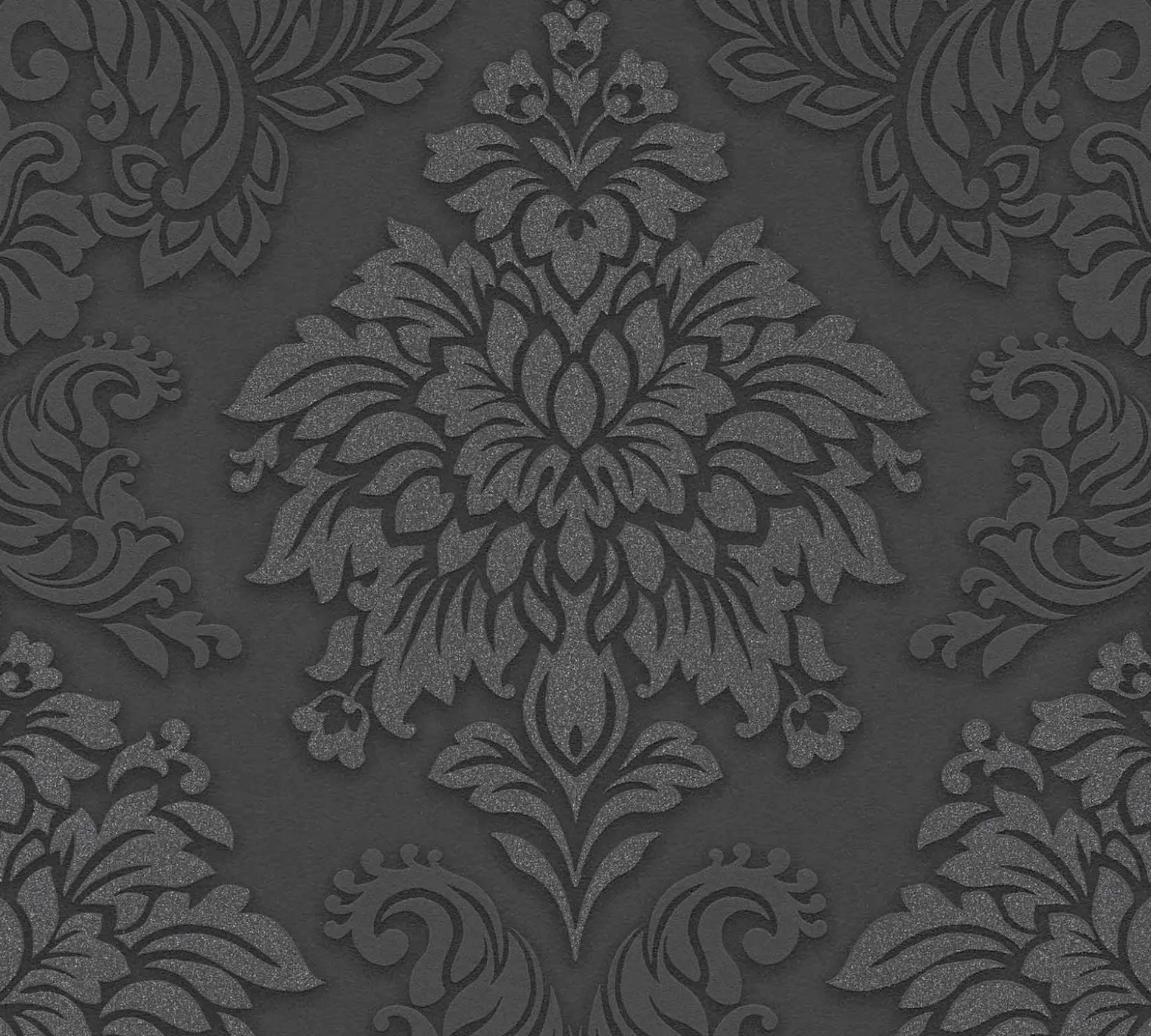 Vliestapete Barock schwarz anthrazit Glitzer 36898-4