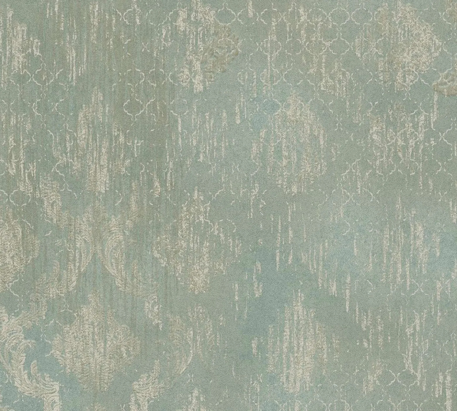 Vliestapete Barock Used-Look Grün Gold Metallic 78672-5