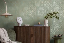 Vliestapete Barock Used-Look Grün Gold Metallic 78672-5