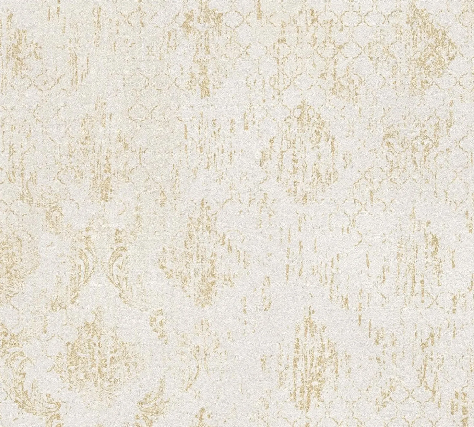 Vliestapete Barock Used-Look Creme Gold Metallic 78672-2