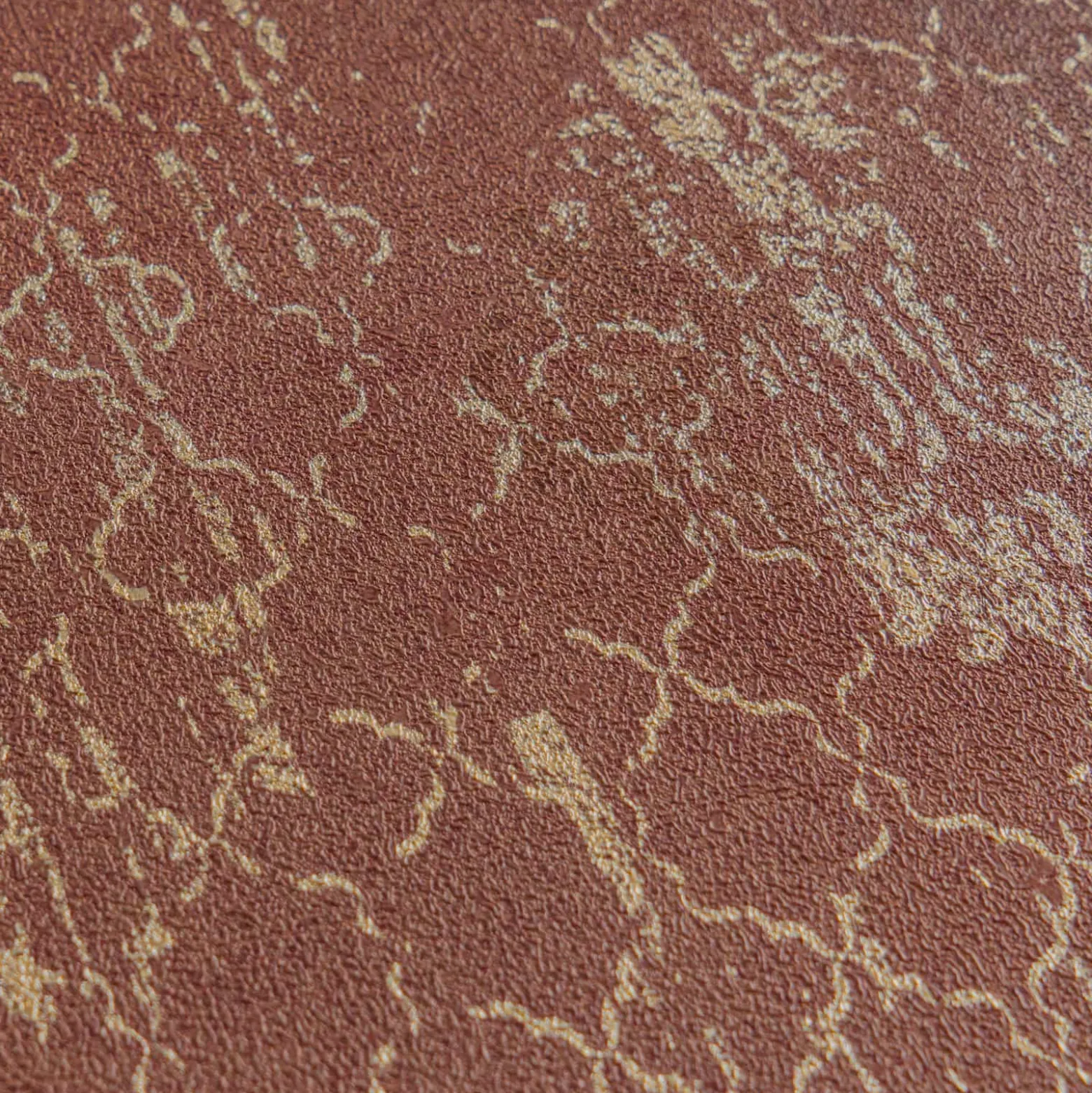 Vliestapete Barock Used-Look Rot Gold Metallic 78672-3
