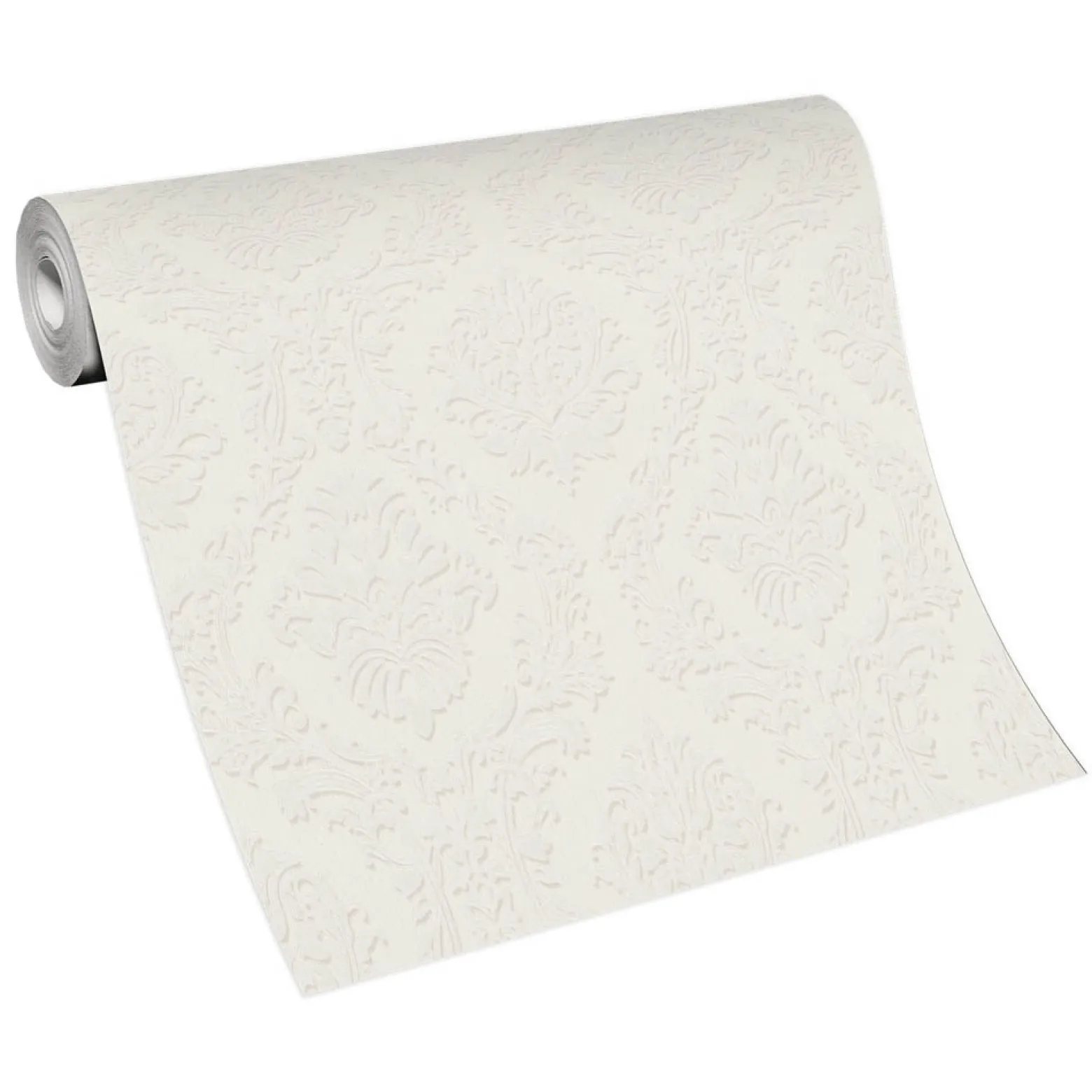 Vliestapete BarockWeiß Creme Metallic 10288-14