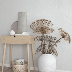 Vliestapete Bast Holz Rattan weiß-grau 33315