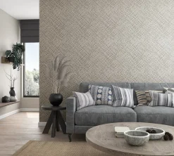 Vliestapete Bast Holz Rattan greige 33311