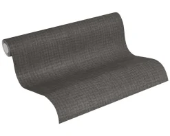 Vliestapete Bast-Optik Abstrakt taupe schwarz 37368-5