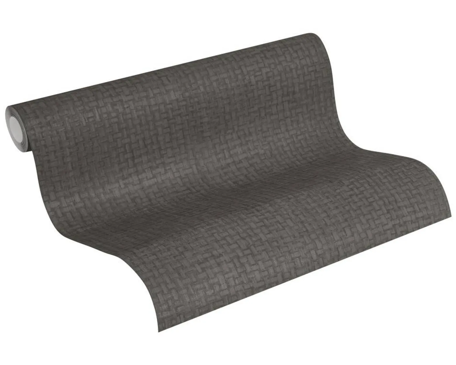 Vliestapete Bast-Optik Abstrakt taupe schwarz 37368-5