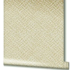 Vliestapete Bast Optik Holz Rattan Beige Creme 47481
