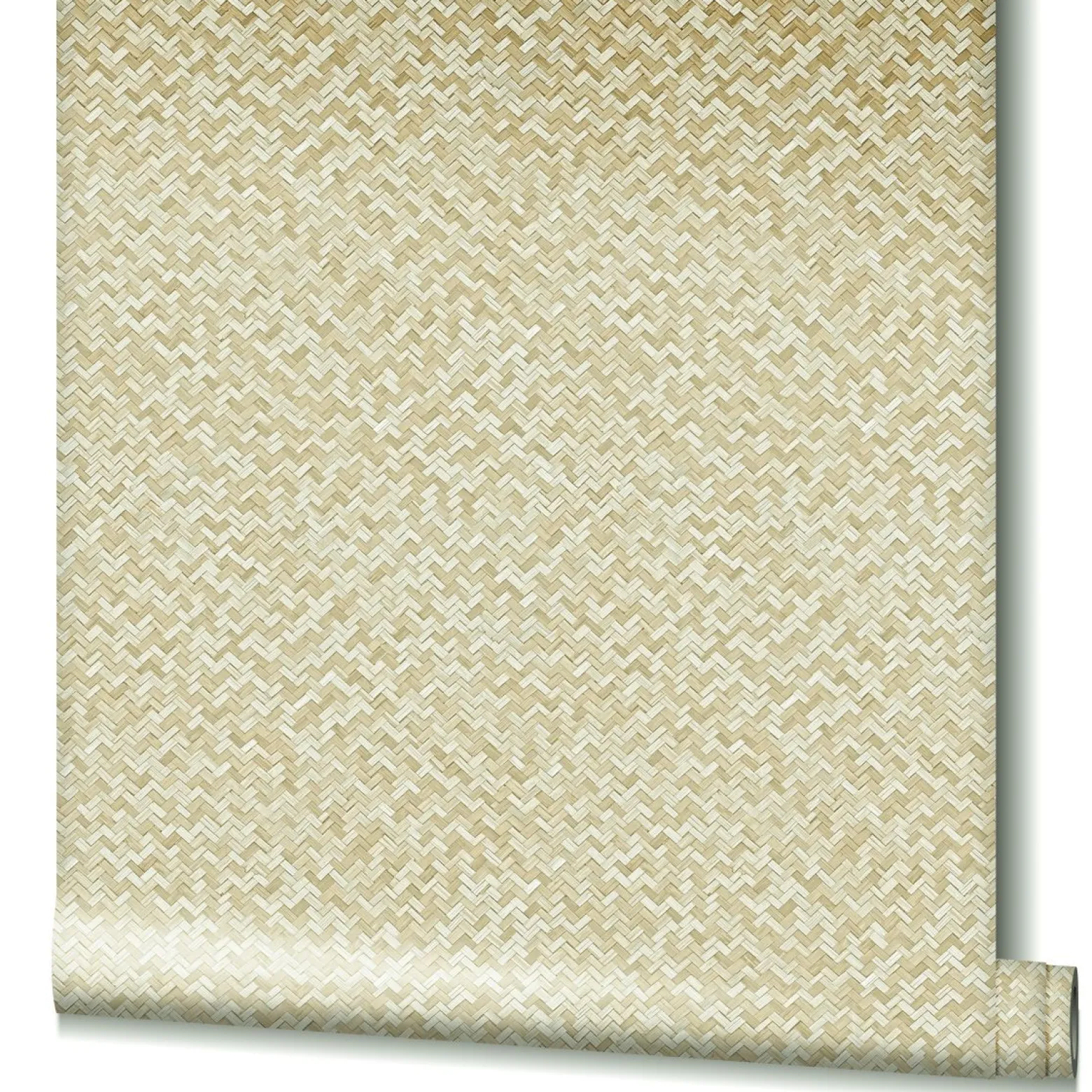 Vliestapete Bast Optik Holz Rattan Beige Creme 47481