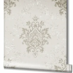Vliestapete Beige Gold Damast Motiv Marburg 31571