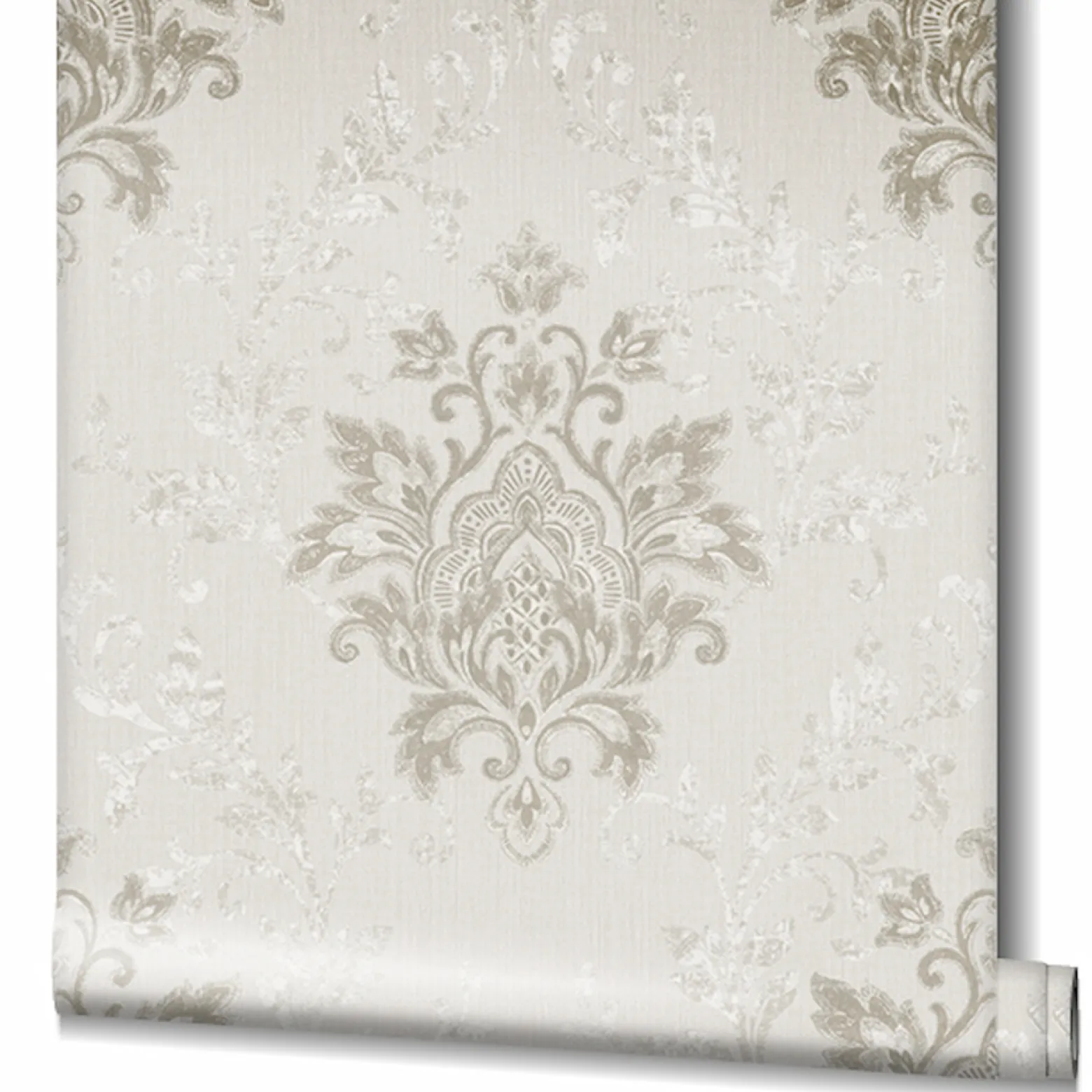 Vliestapete Beige Gold Damast Motiv Marburg 31571