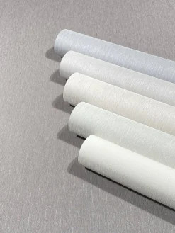 Vliestapete Beige Weiß Textil Optik Uni Marburg 58431