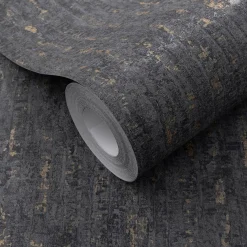 Vliestapete Beton Optik Anthrazit Kupfer Metallic 10389-47