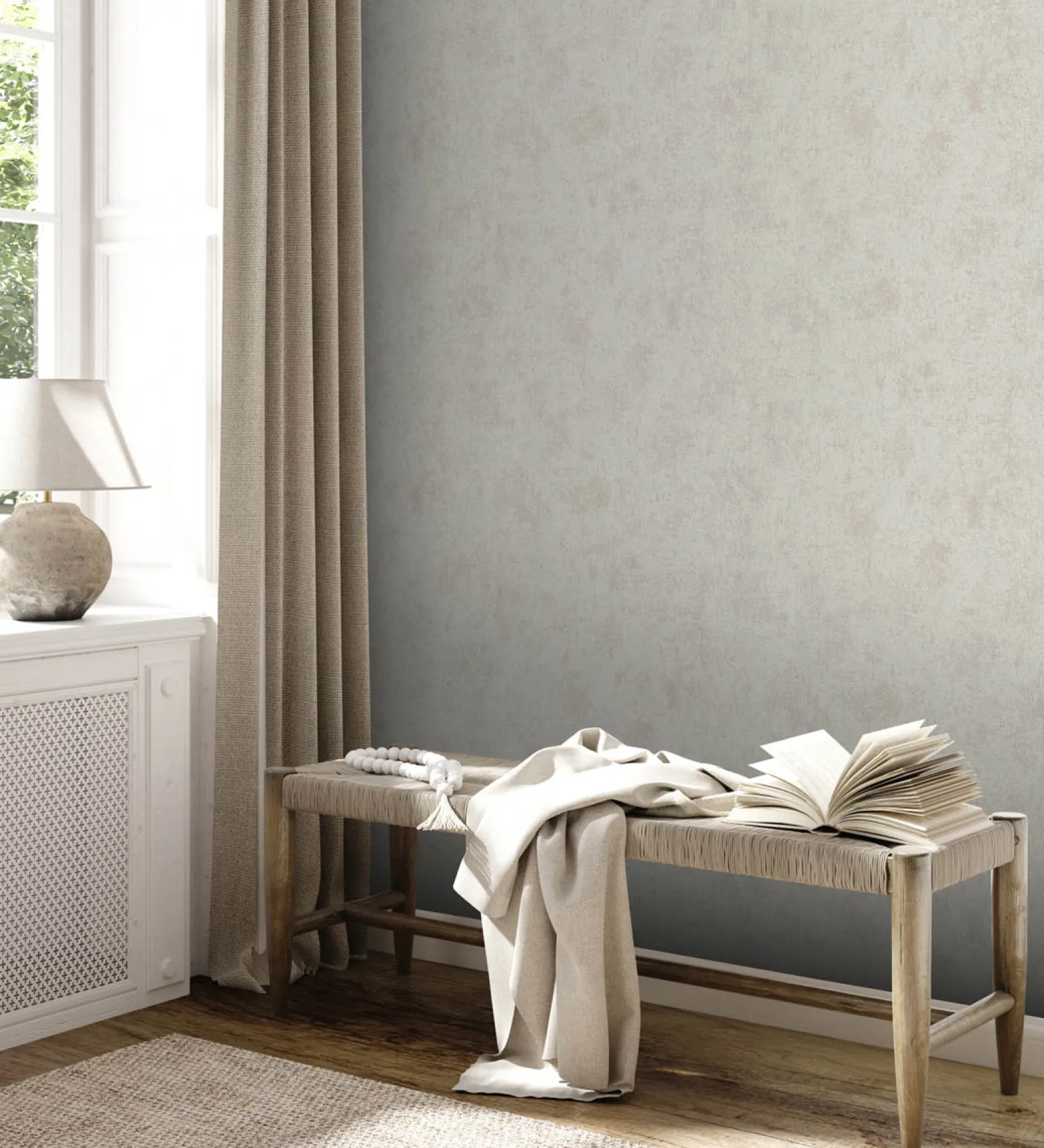 Vliestapete Beton Optik Beige Silber Metallic 38969-7